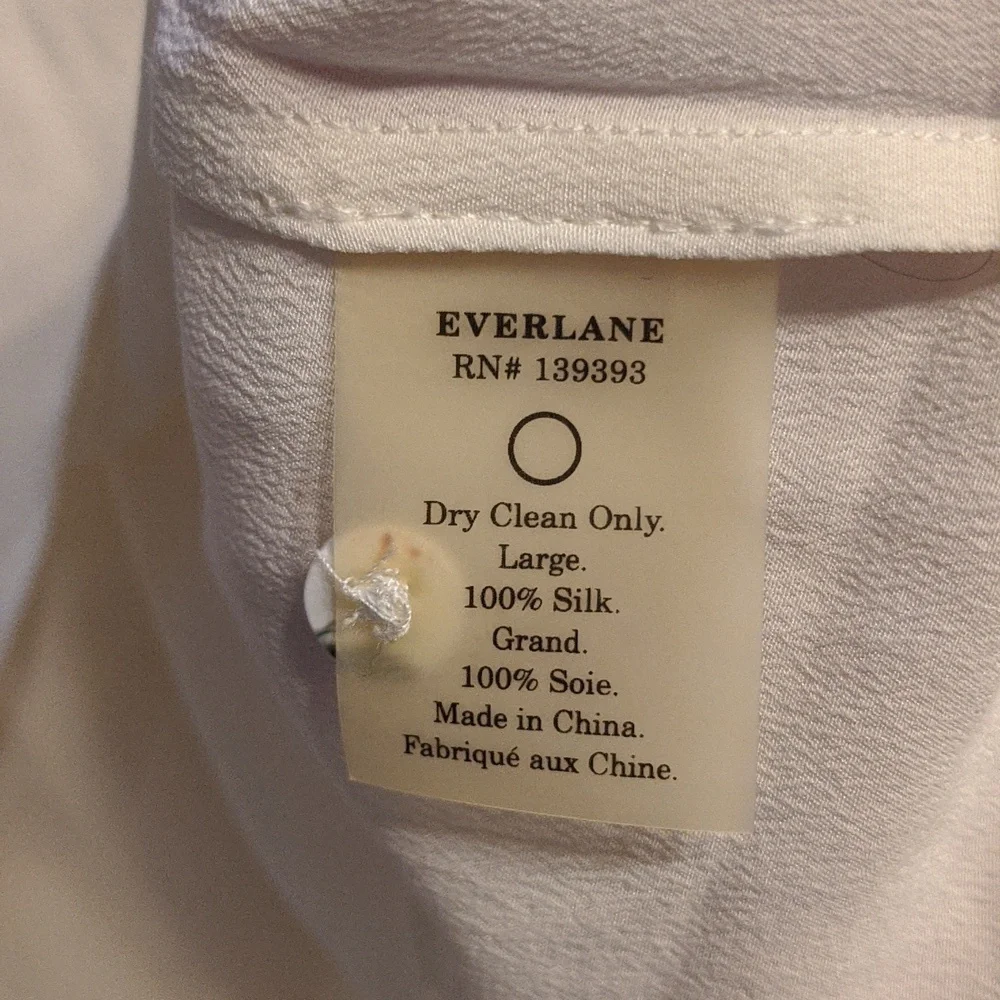 Everlane Silk Ivory Cream Top - Picture 5 of 8